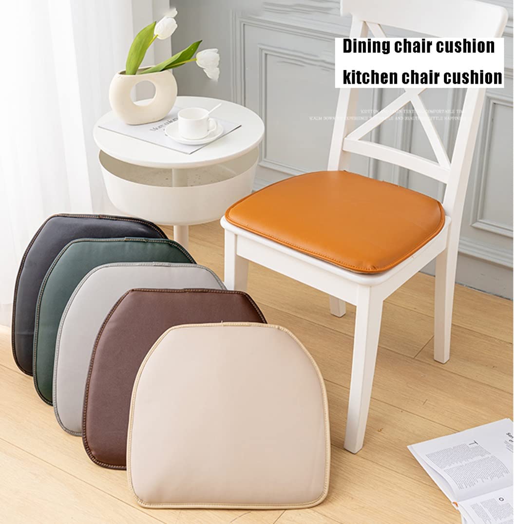 Cojín de Cuero para Silla de Comedor y Cocina, cojín de Asiento Resistente al Agua, Cojines Suaves y duraderos para sillas, Antideslizante