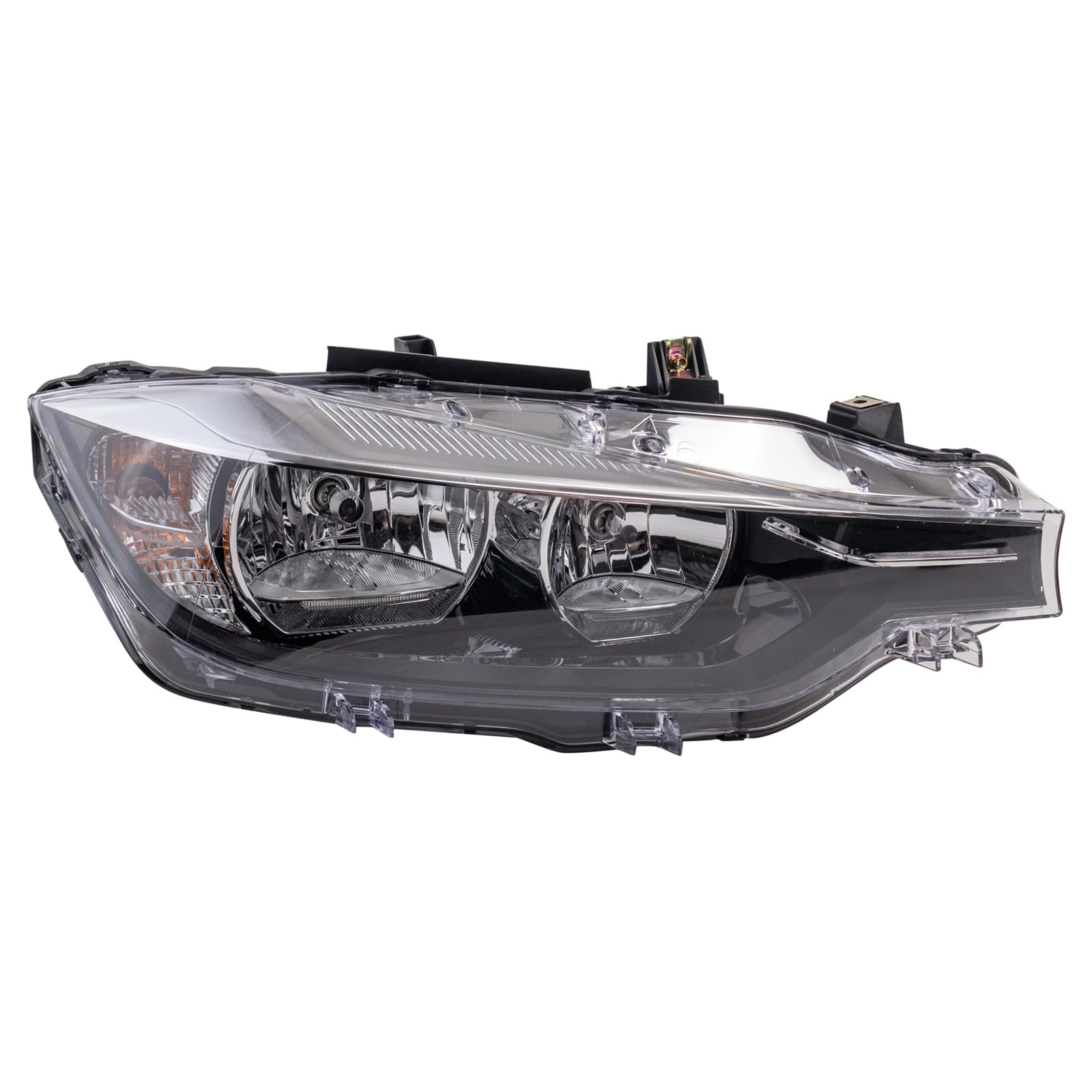 TRQ Passenger Side Headlight Assembly Halogen Compatible with 2016-2018 BMW 320i, 328d, 328d xDrive, 328i, 328i xDrive, 340i BM2519166