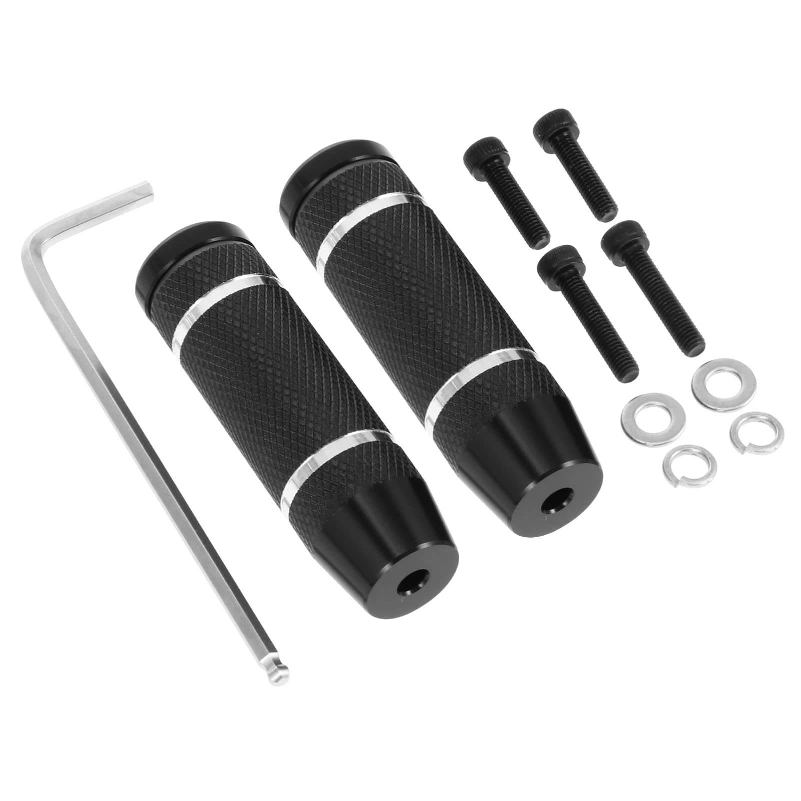 KOMBIUDA 1Pair Aluminum Alloy Stunt Pegs for Bicycles Durable Skid Bike Foot Pegs Compact Design for Mountain and Standard Bikes Screw Upgrade for Adults