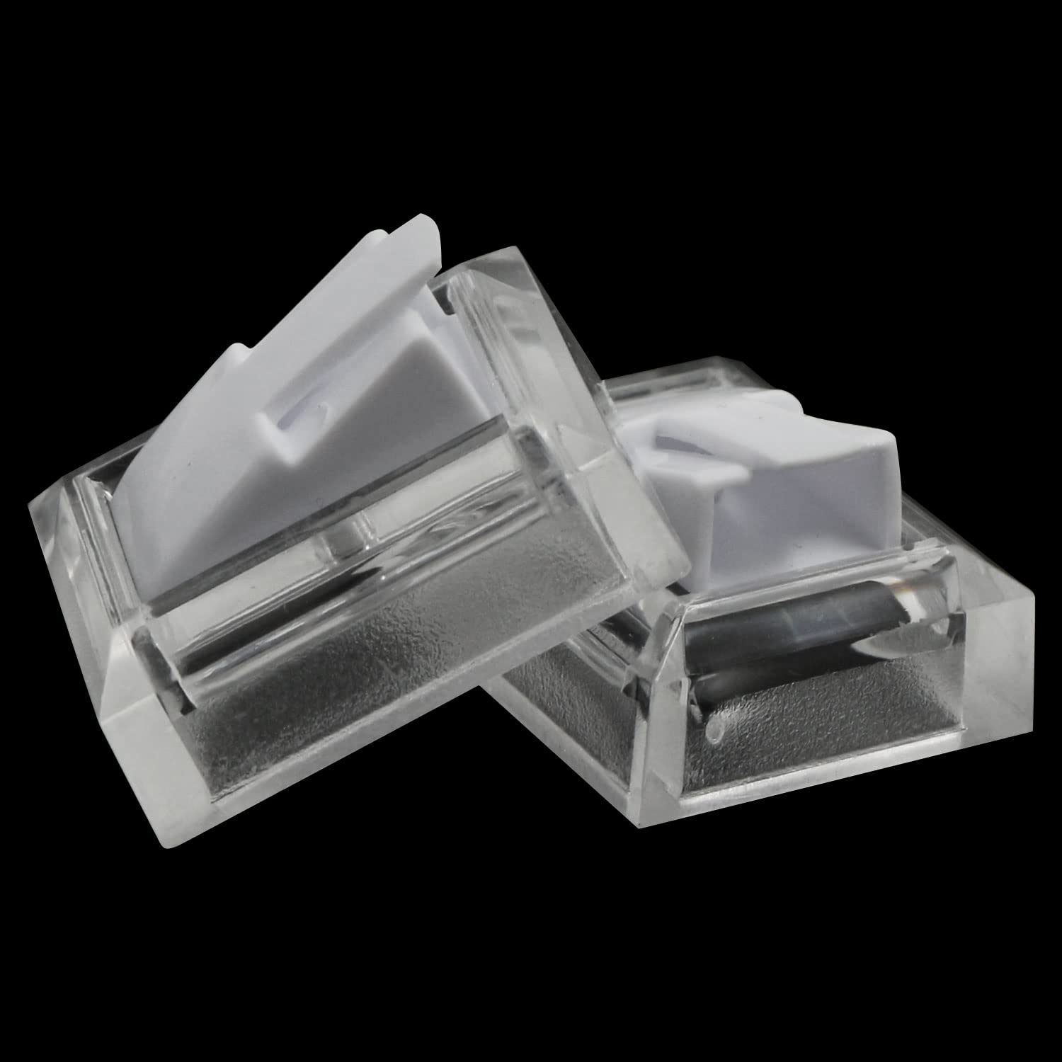 Supporto Anelli Espositore Gioielli Display - Anello Titolare In Plastica Vetrina, Supporto Esposizione Di Ad Anello, Per Vetrina Fiere, Accessori, Bianco, 3,7 x 3 x 2,3cm, 10 Pezzi