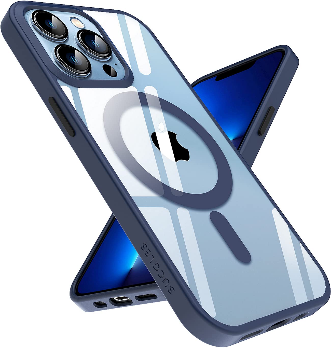 Para Magsafe Magnético Sem Fio Capa De Carregamento IPhone 14 Plus 13 12 11 Pro Max Luxo Silicone Transparente À Prova De Choque I.628455992 - Foto 2