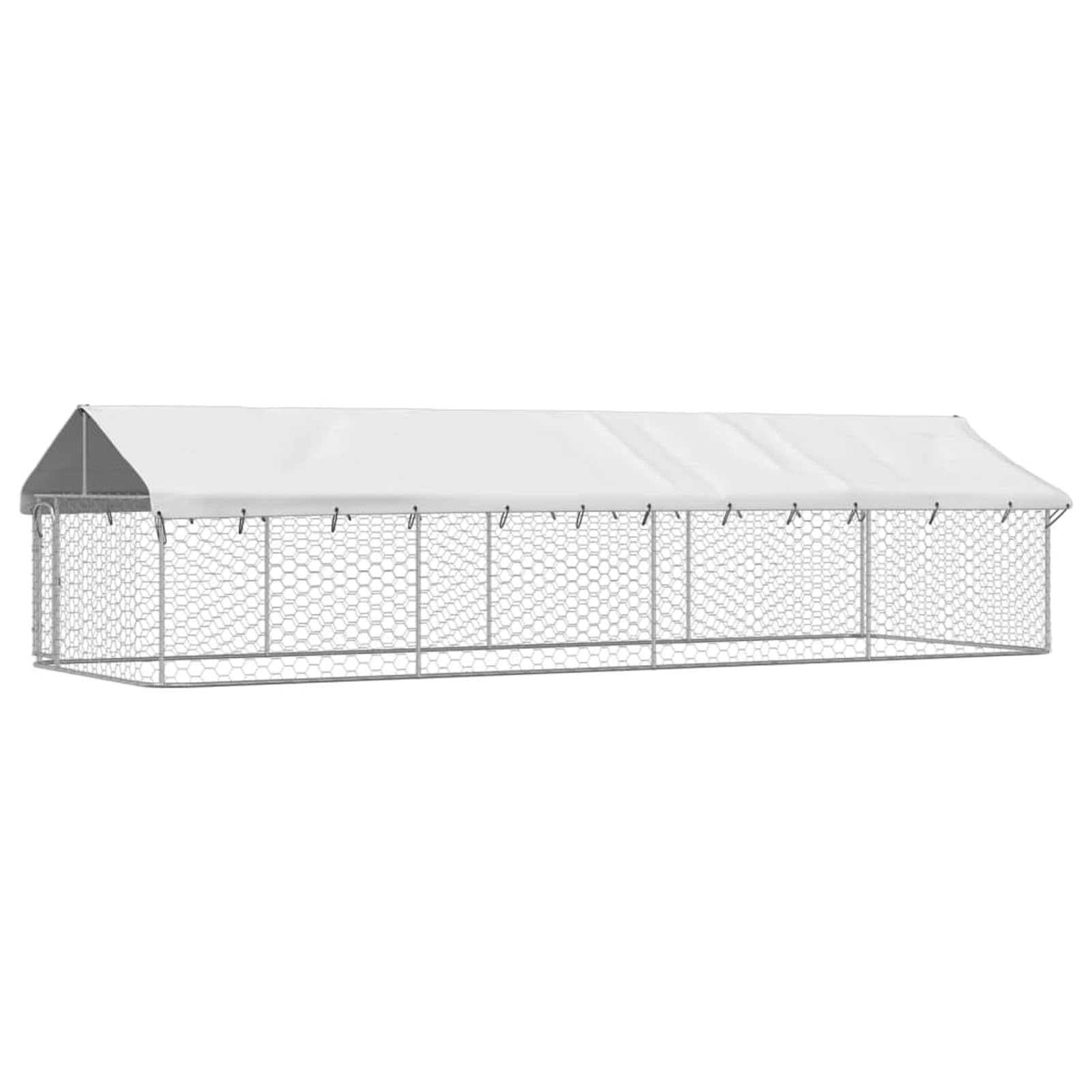 Gabbia Cane, Box per Cani da Esterno, Box Cane Esterno, Gabbia per Cani da Esterno con Tetto 600x200x150 cm