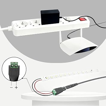 12V Netzteil 2A - AC Adapter Netzteil 12V Transformator Universal 2 Meter Kabel Eingang 100-240V Ausgang DC 12V 2A 24W Steckers 55X 21mmmit 2 DC Stecker LED-Licht Mehr 12V2A-Geräte