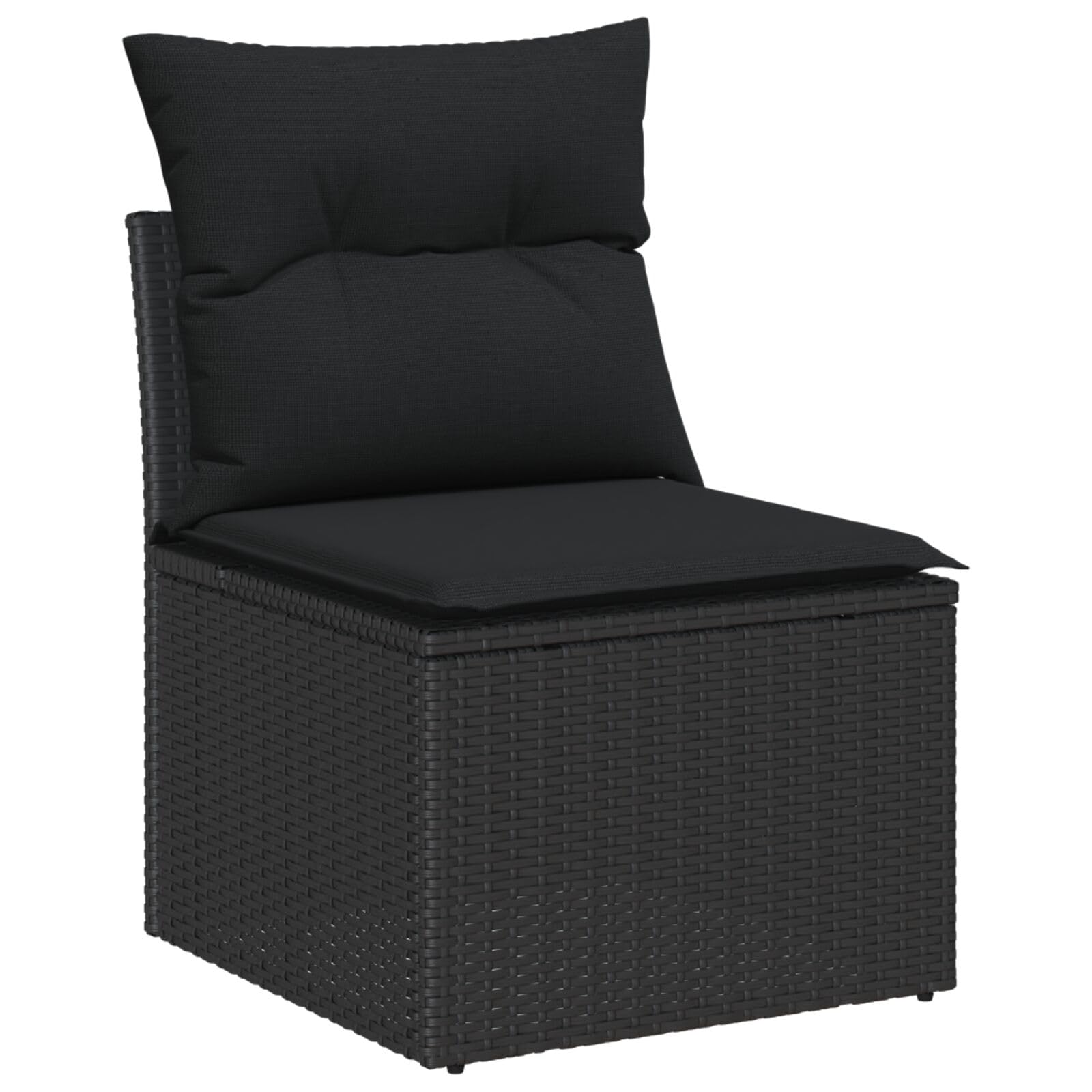 Gecheer Set di divani da Giardino 10 Pezzi con Cuscini Nero Polyrattan,Salotto da Giardino,Set Salotto da Esterno,Divanetti da Esterno,Divano da Esterno,da Giardino,P3355912