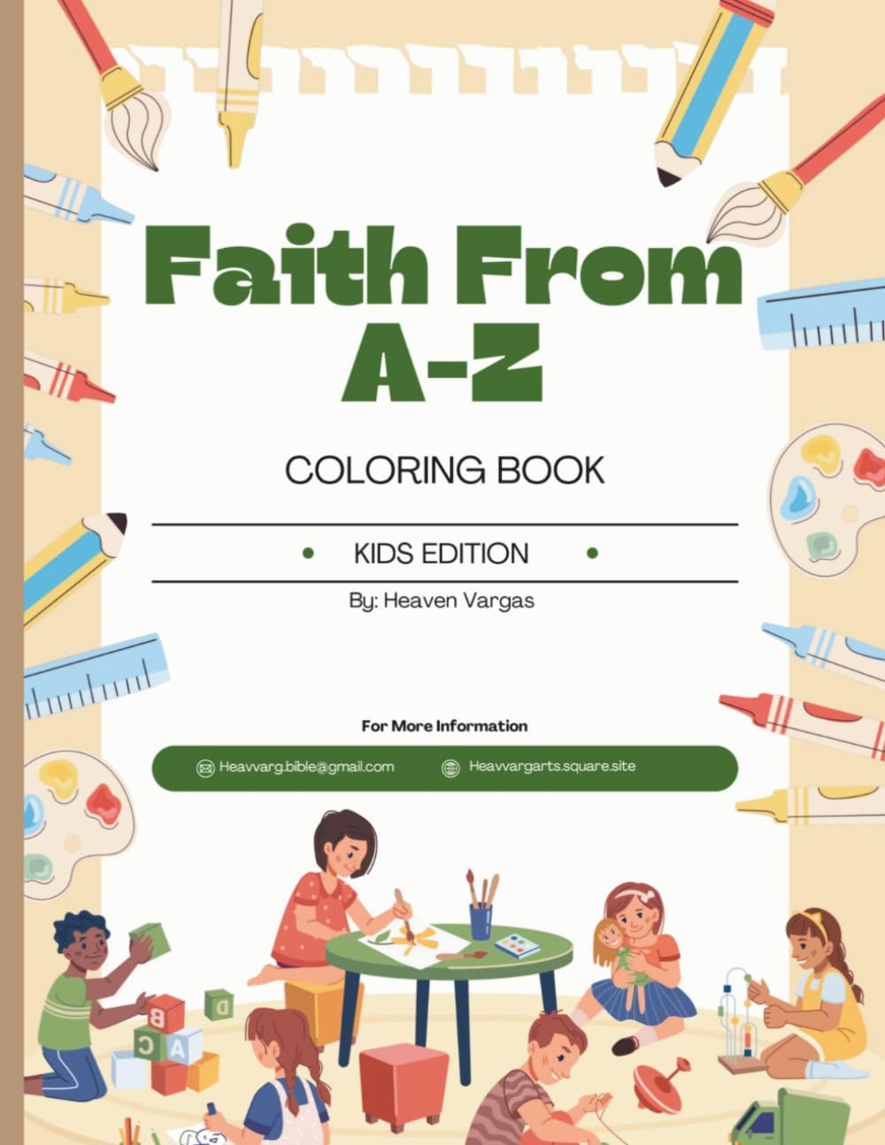 Faith From A-Z Coloring Book, Kids Edition
