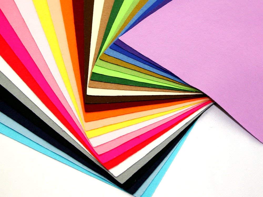Try prodcts TRI 25 Pieces of A4 Craft Felt Fabric Pack - 25 Assorted Colours