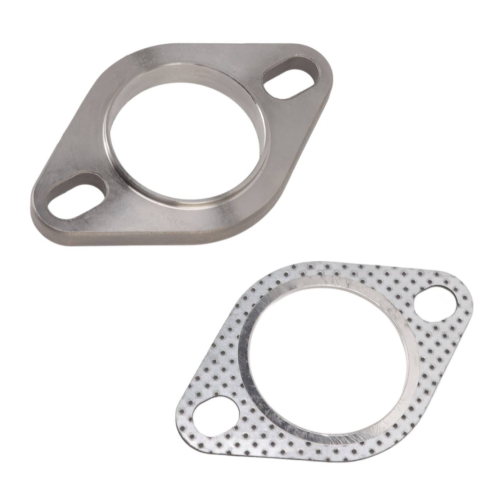 Kit de Connexion de D'échappement, 2 Boulons 2 Pouces Kit de Connexion de D'échappement en Acier Inoxydable pour Collecteurs Catback de Tuyau de Descente D'échappement