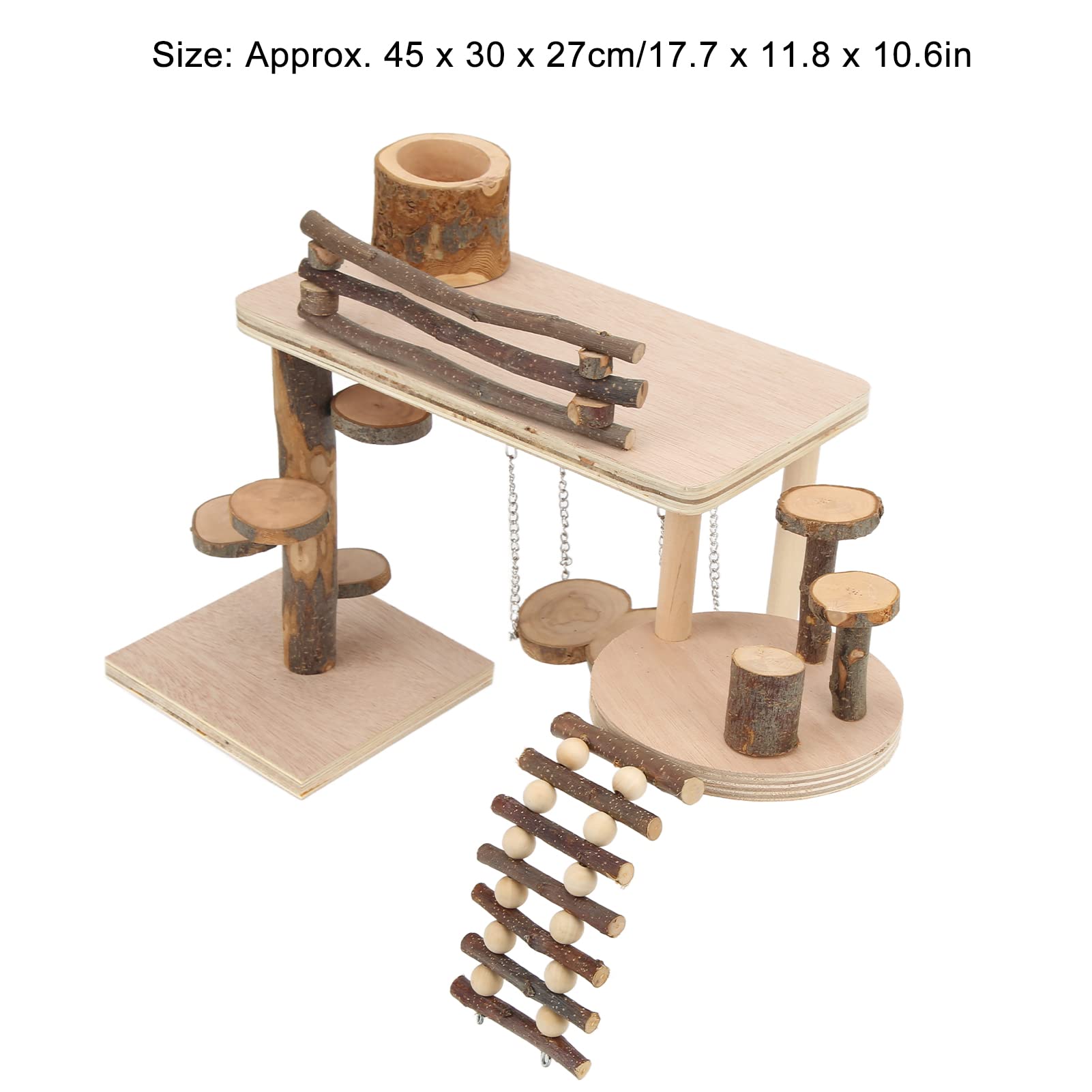 Hamsterplatform, houten klimladder, platform, klein dier, activiteitsspeelgoed voor Syrische dwerg, hamster, hamster, gerbil