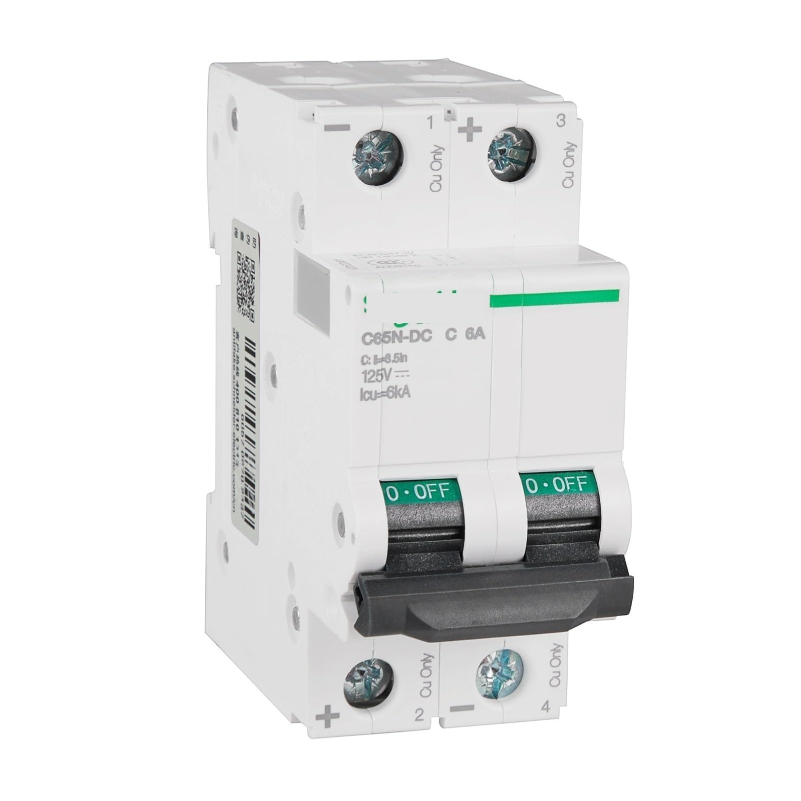 Disyuntor C65N-DC Multi 9 de 2 polos y 40A para control de corriente continua 6