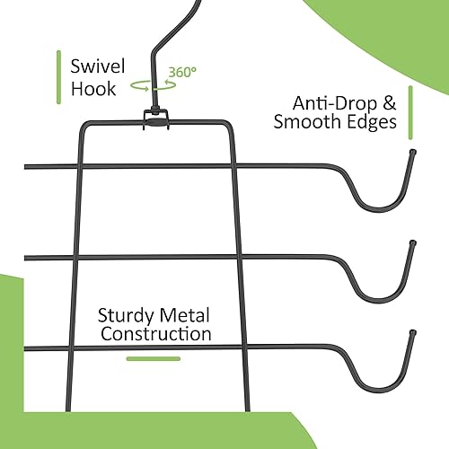 Miniatura 5 de Paquete de 4 perchas para sujetadores para armario, colgador de camisetas sin mangas, soporte de metal resistente para ahorrar espacio, organizador