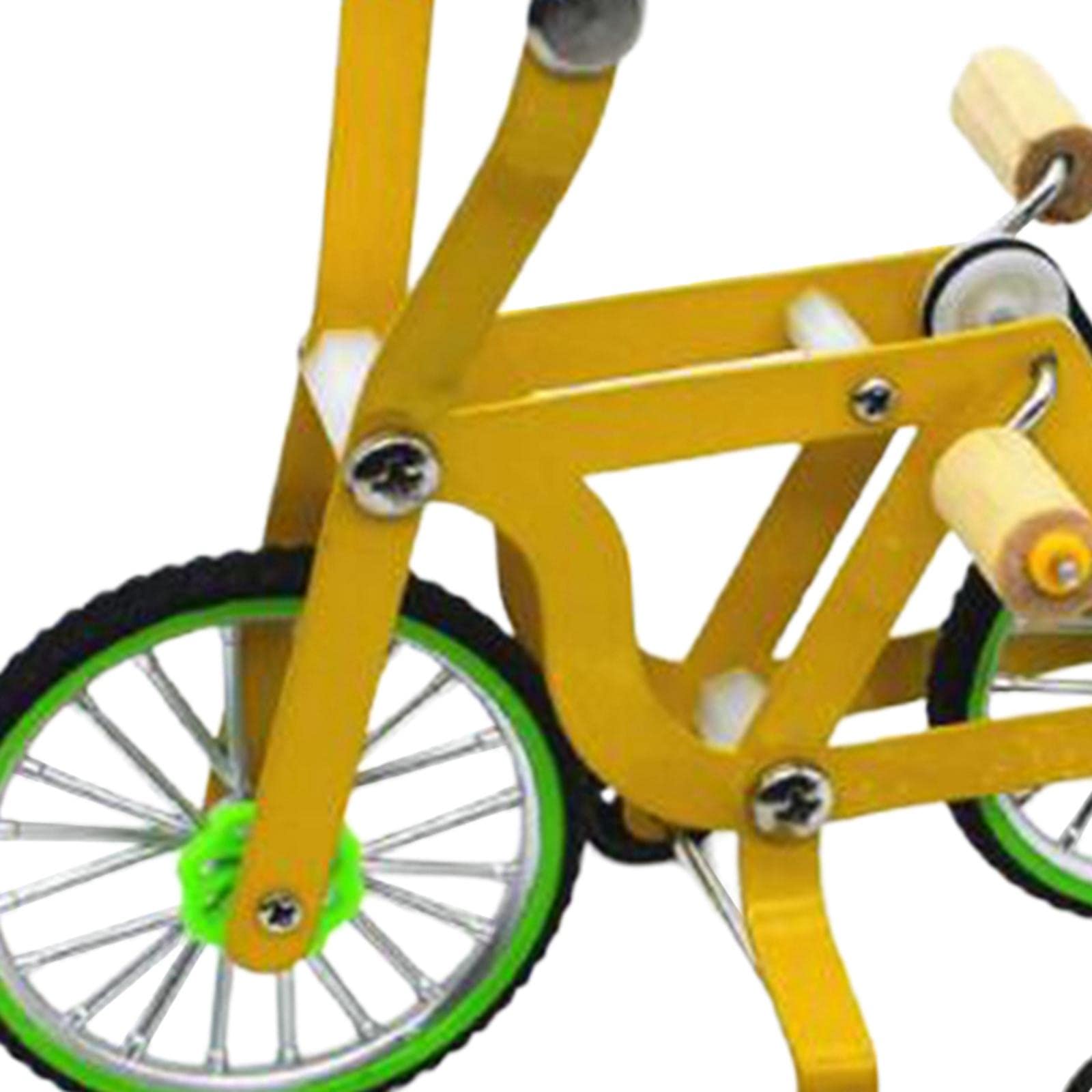 F Fityle Parrot Bicicleta de Juguete para Aves Accesorio Educativo para Loros Bicicleta de Puzzle de Inteligencia Talón de Pie para Pájaros Hecha en M, 20x10.5x14cm