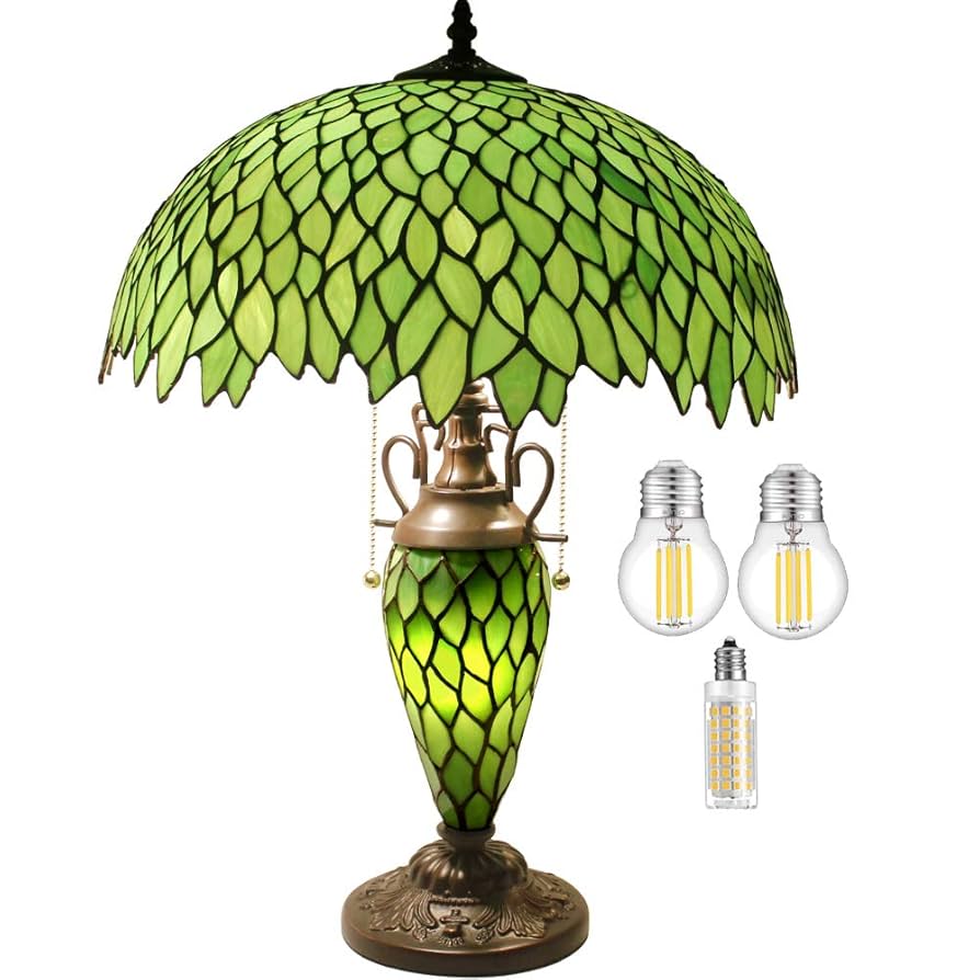 その他 Tiffany Style: 170 Years of Design Tiffany Lamp Stained Glass Style Bedside Table Lamp W16H24