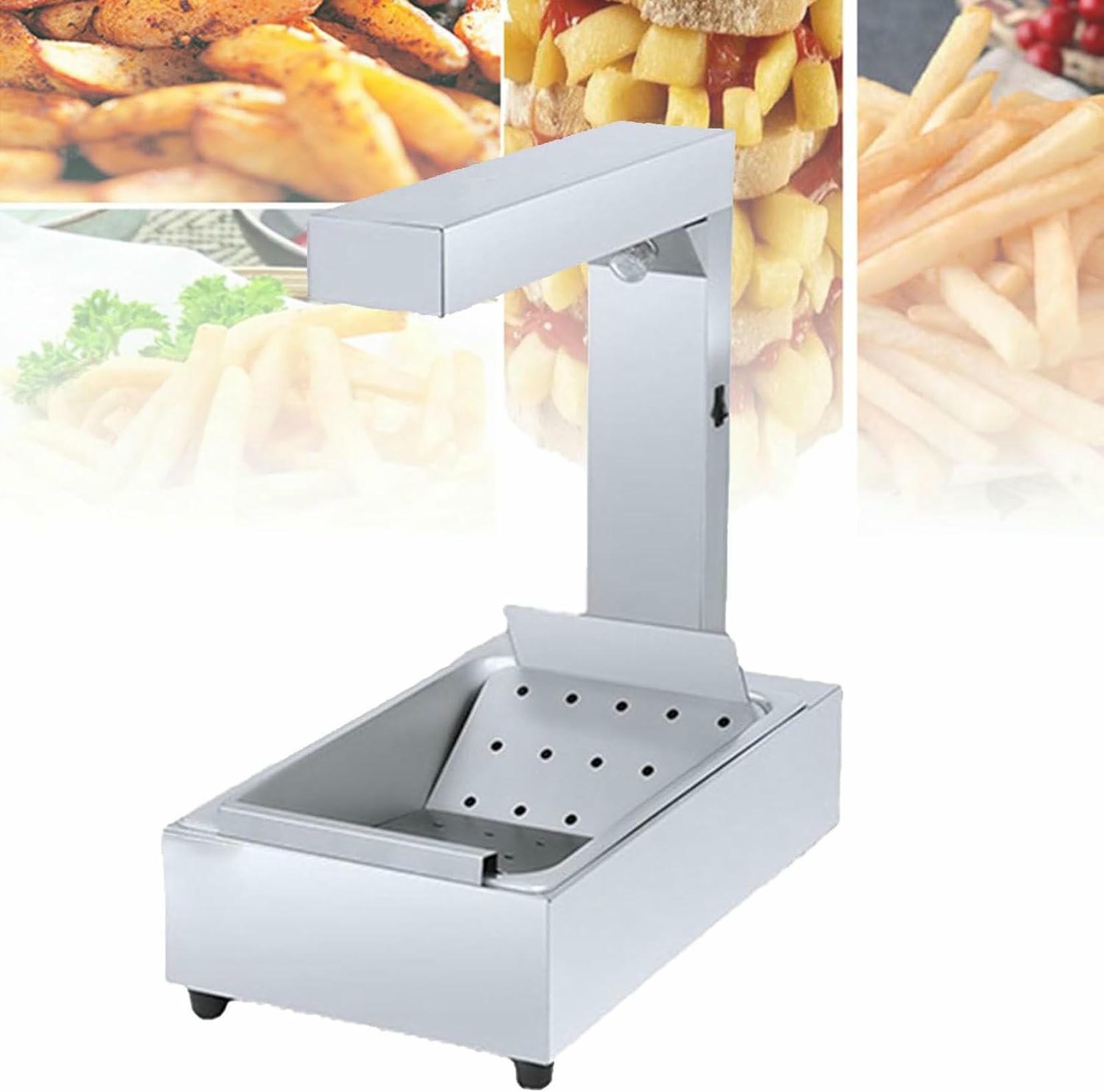 Komercyjna lampa grzewcza do smażonych potraw, stacja rozgrzewająca frytki, frytki i churros, idealna do kawiarni i hoteli, trwała konstrukcja, energooszczędna