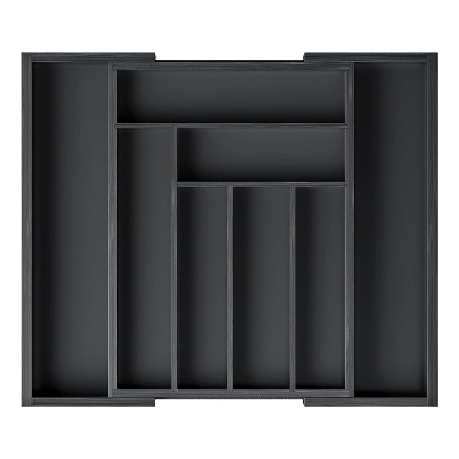 Bghyjkol Black Drawer Organiser Cutlery Tray Drawer Divider Box