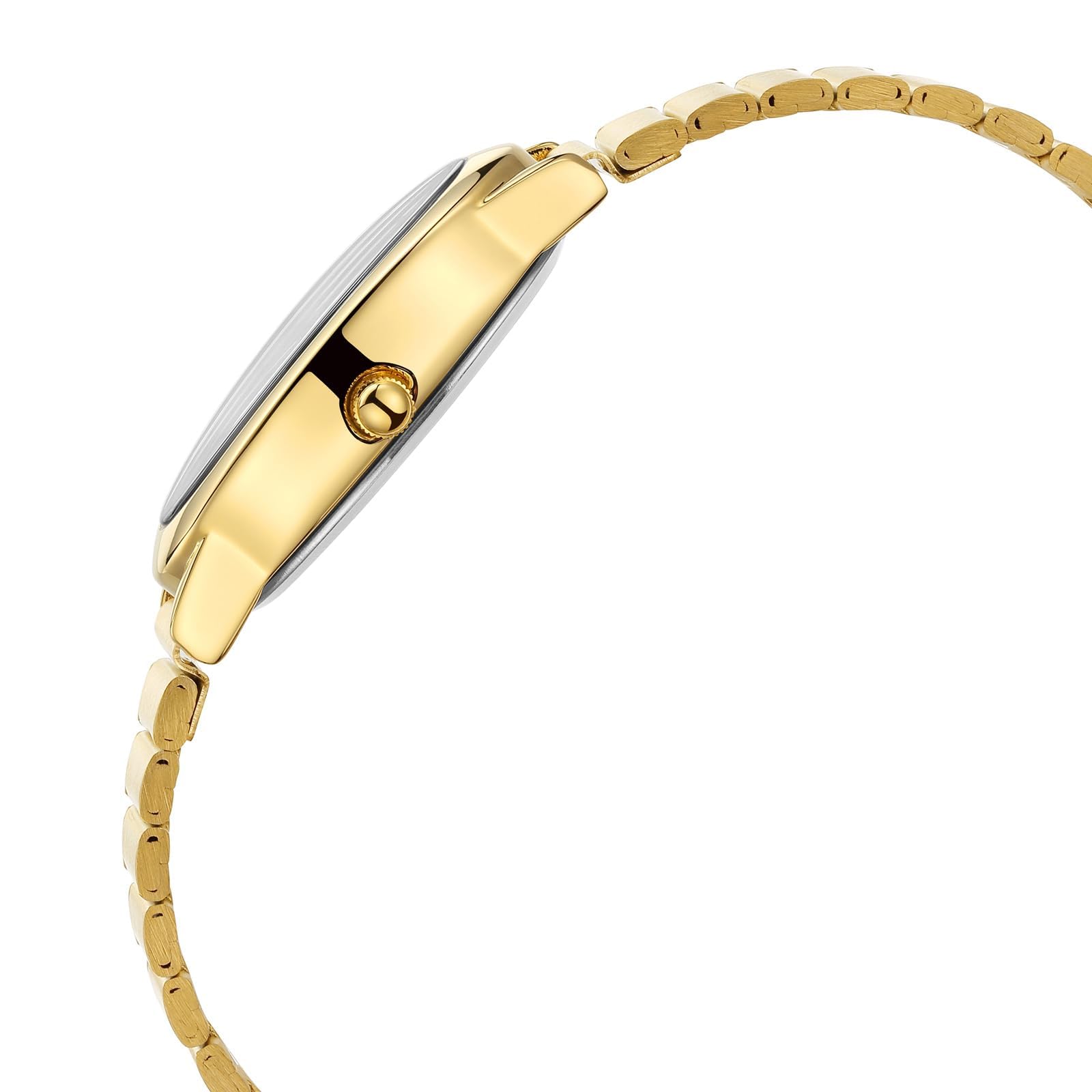 findtime Relojes de mujer de oro del Reino Unido para mujer, relojes diarios impermeables para mujer, reloj de mujer con correa de reloj ajustable