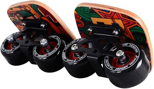 Miniatura 10 de AsFrost Placa de patines de deriva portátil con cubierta de arce fresca antideslizante tablero partido monopatín con ruedas de PU rodamientos de