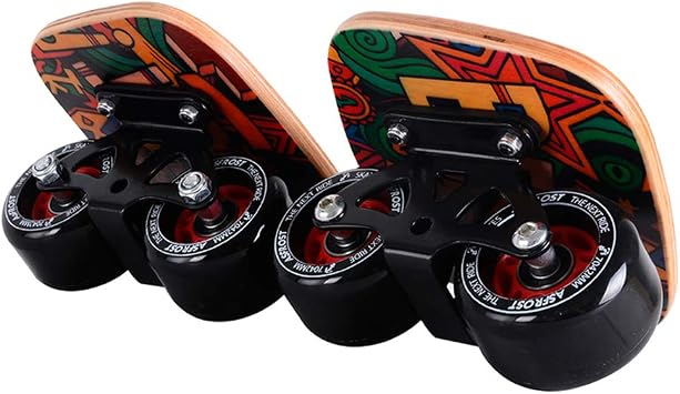 AsFrost Portable Roller Road Drift Skates, Anti-Slip Board Split Skateboard