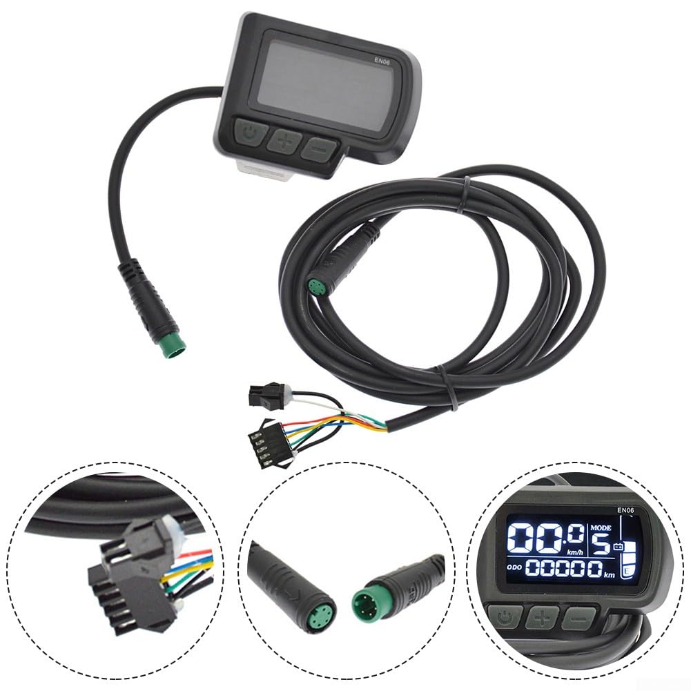 LCD-scherm voor Elektrische Fietsen, 22,5 Mm 24V 36V 48V 60V Universeel LCD-scherm Meter Fietscomputer, Waterdicht LCD-scherm voor Elektrische Scooters Schermbedieningspaneel