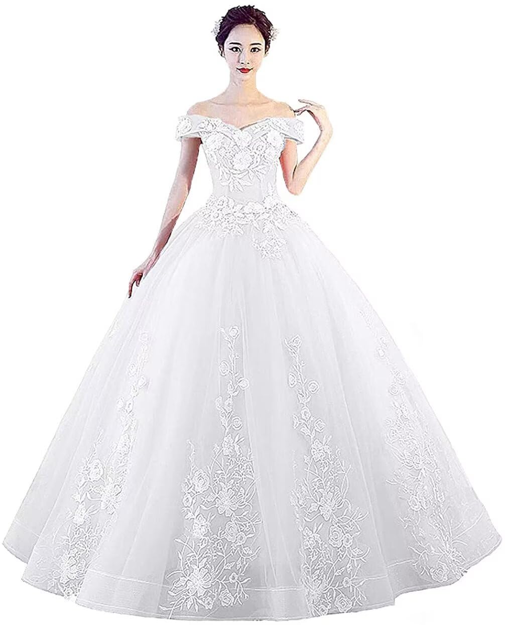 Women's Off The Shoulder Dress Masquerade Ball Gowns Prom Dress