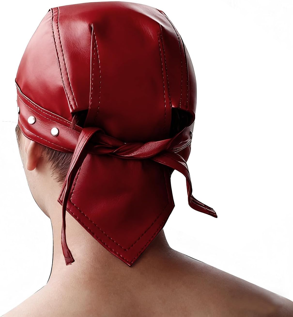 Biker Rock Bandana Doo Do Rag Headwrap Punk Skull Cap Du Rag Red Unisex - Image 4