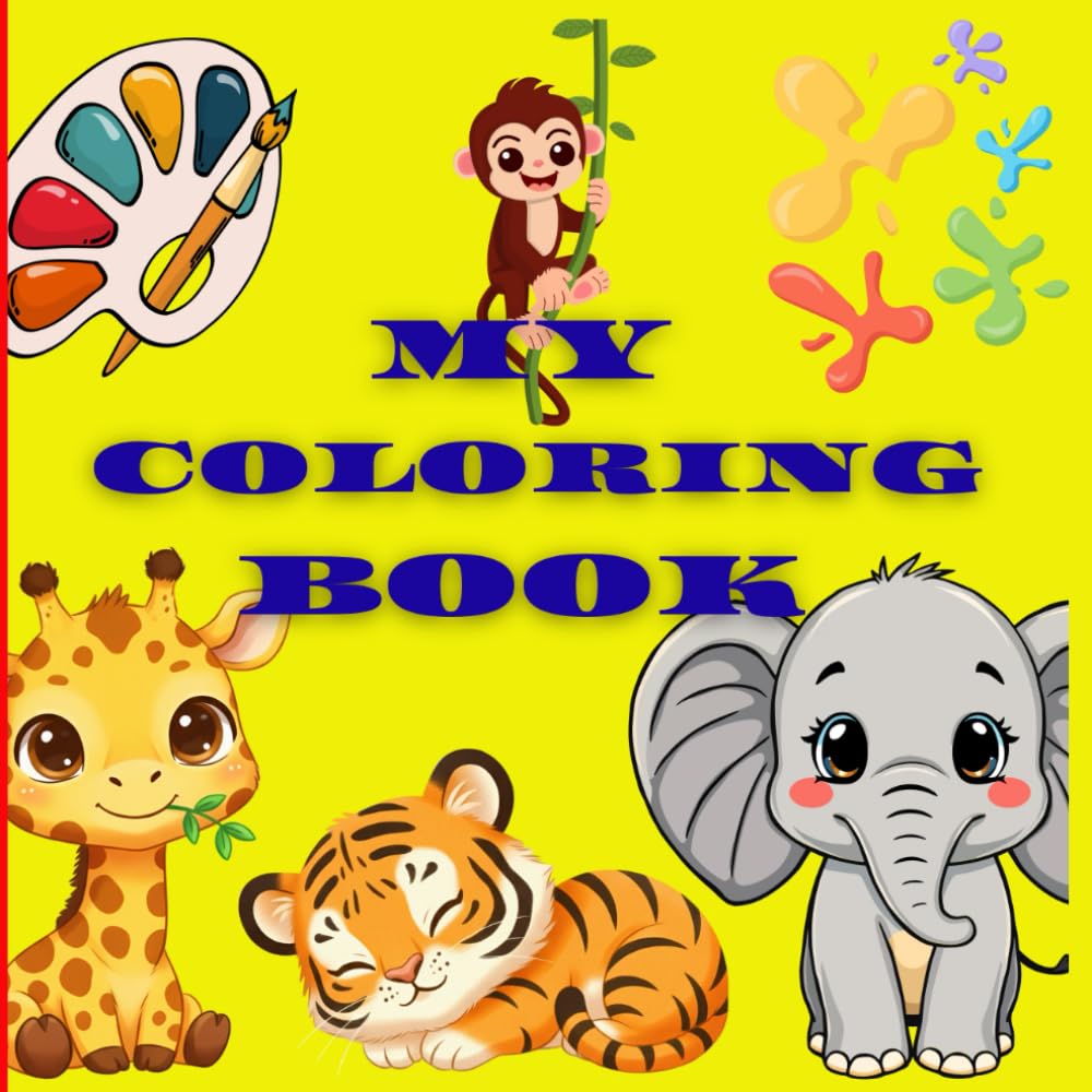 Cute Animals Coloring Book: Educational coloring pages with animals alphabet for children 3-5
