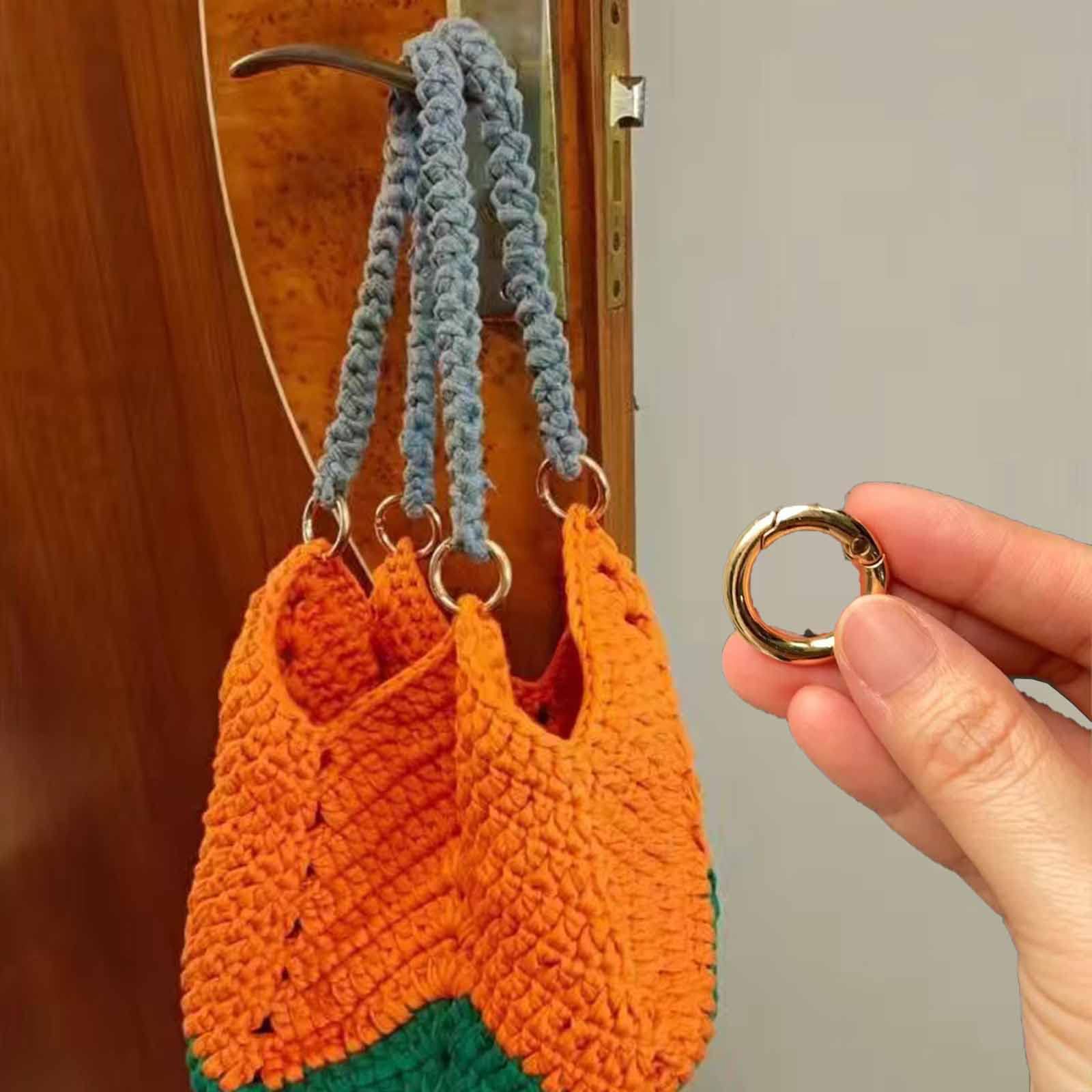 26mm Scatto Molla Rotonda, Moschettoni Piccoli Clip Scatto Molla Rotonda 6 Pezzi Anello Portachiavi, Moschettoni per Borse, Anelli Aperti, Moschettoni a Innesco Gancio Fibbia Portachiavi-O