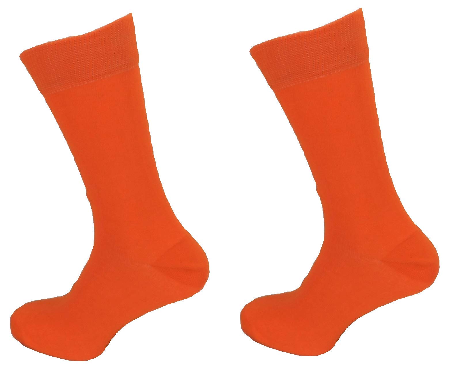 Mazeys Men's Orange 2 Pair Pack Plain Mod Socks (As8, Alpha, One_size, Regular, Regular, )
