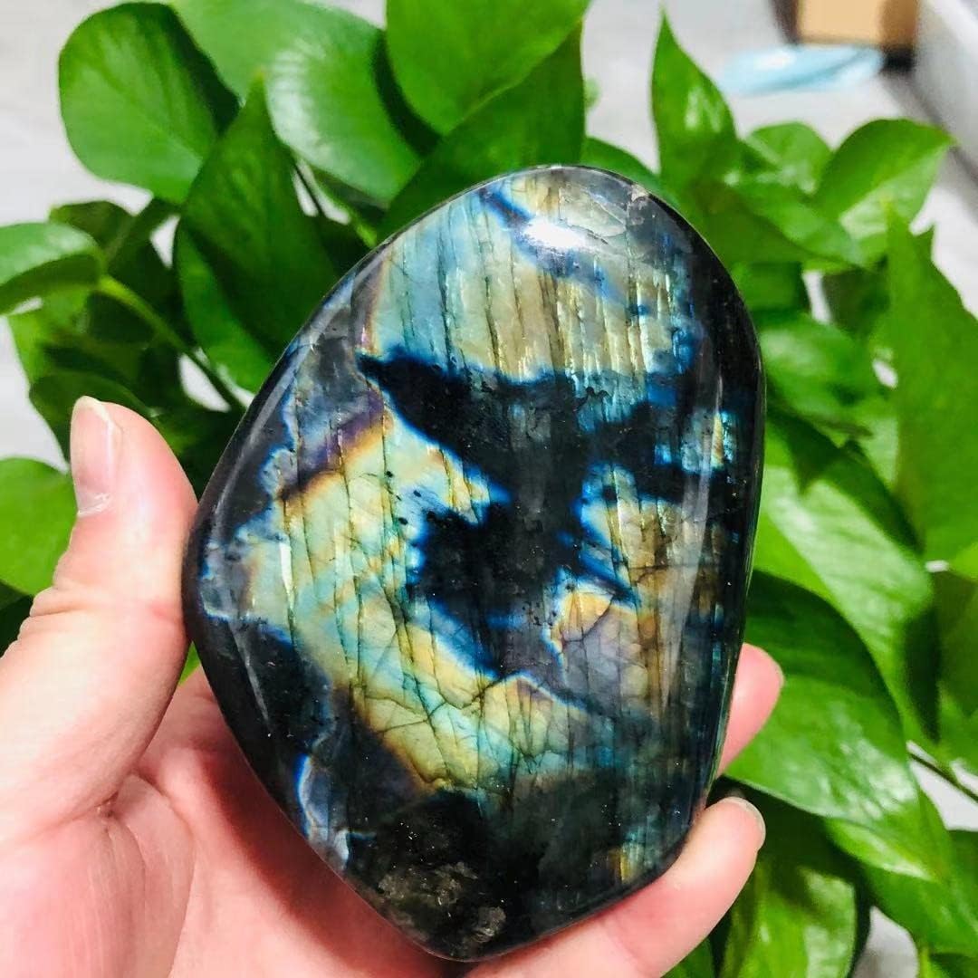 天然水晶の原石 天然水晶原石標本 200 グラム-2100 グラム天然派手なラブラドライト水晶石ディスプレイ用 1 個ストーン (C