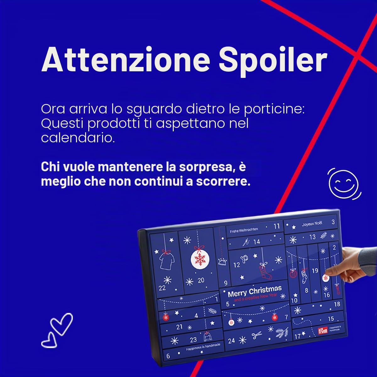 Prym Calendario dell'Avvento 2025 – Set di accessori da cucito da 24 pezzi, ideale per amanti del cucito e appassionati di fai da te