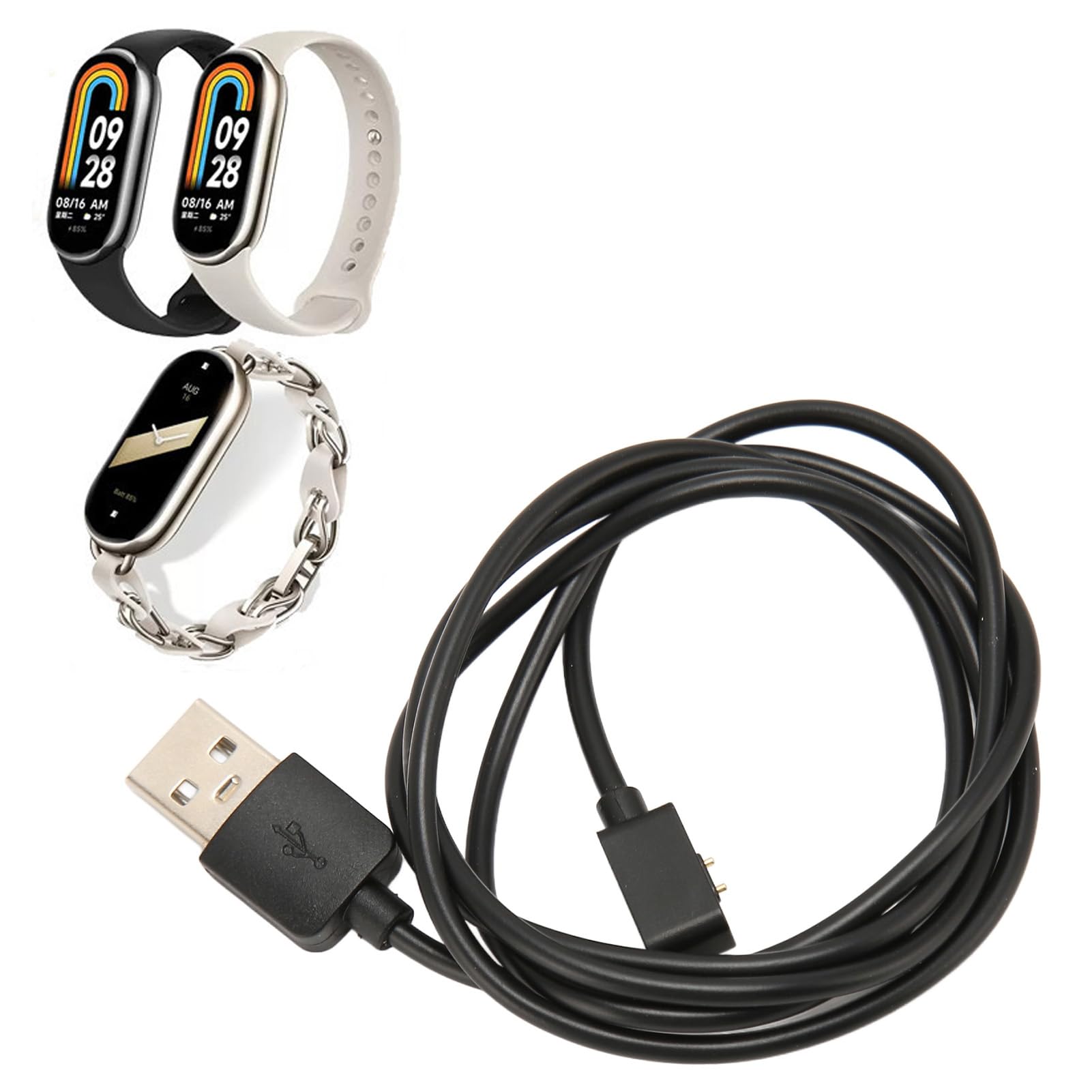 USB Charging Cable for for Smartwatch USB Adapter for Band 8 Band 8 NFC, Portsble Magnetic Fast Charging Cable Replacement for Travel
