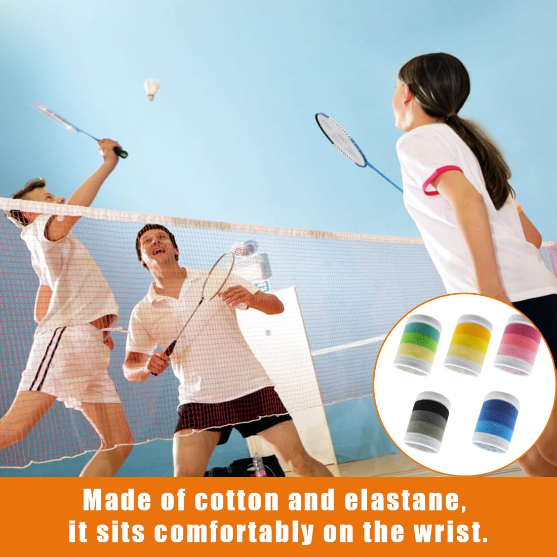 Polsini Da Palestra Assorbisudore - 5 Pezzi Per Uomo E Donna, Ideali Per Tennis, Palestra E Corsa - Foto 3