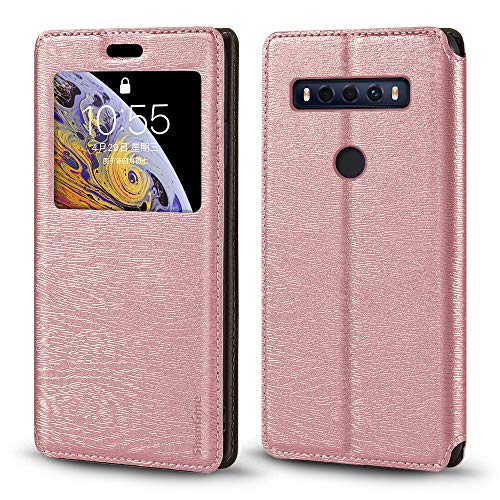 Custodia Flip con Finestra Visibile e Chiusura Magnetica Invisibile Compatibile con TCL 10 SE Protezione Totale pelle sintetica