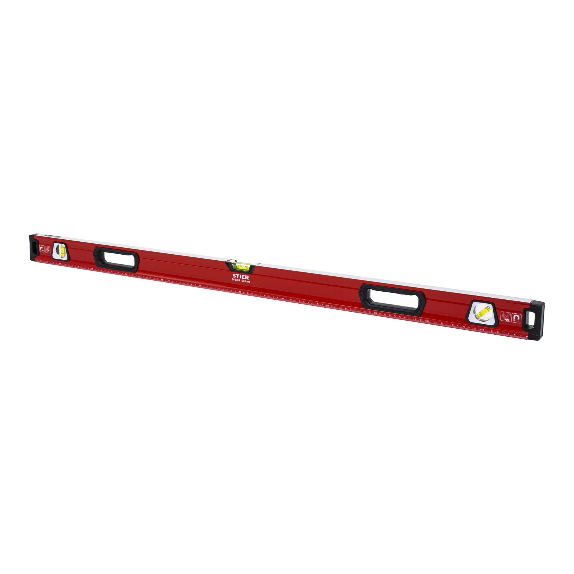 STIER Livella a bolla Premium con magnete e tre livelle 1200 mm ±0,5 mm/m