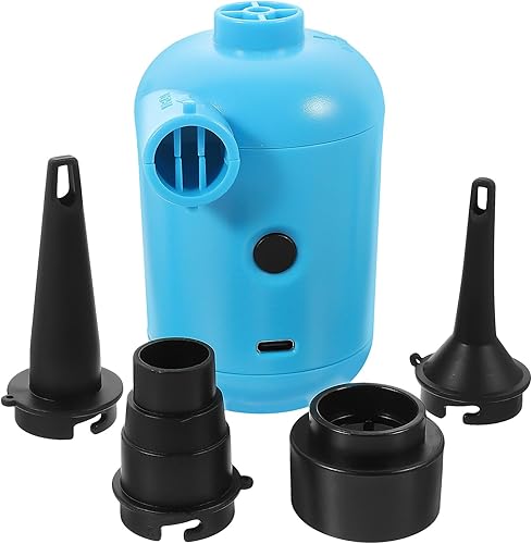 Toyvian Bomba de aire eléctrica portátil USB, inflador multiusos y bolsa de almacenamiento al vacío, compresor para colchones de aire, piscina y