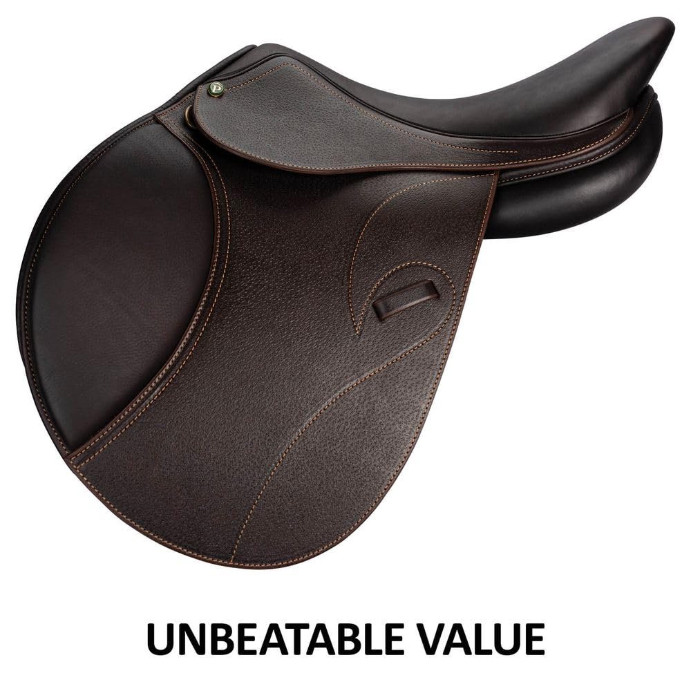 Schneiders Pinnacle Adjustable Gullet Close Contact Saddle | Horse-Friendly Fit | Premium Leather Craftsmanship for Equestrian Enthusiasts | Color Havana | Regular | Size 16.5