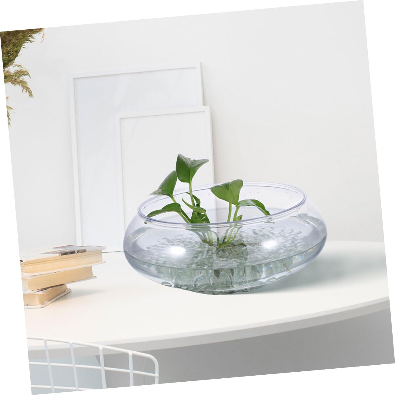 MAGICLULU 300 Stück Flache Glasmurmeln – Klare Glasperlen Dekorative Kieselsteine Füllperlen Für Blumenvasen Tischdeko Für Aquarien Fischtanks Hydrokulturpflanzen