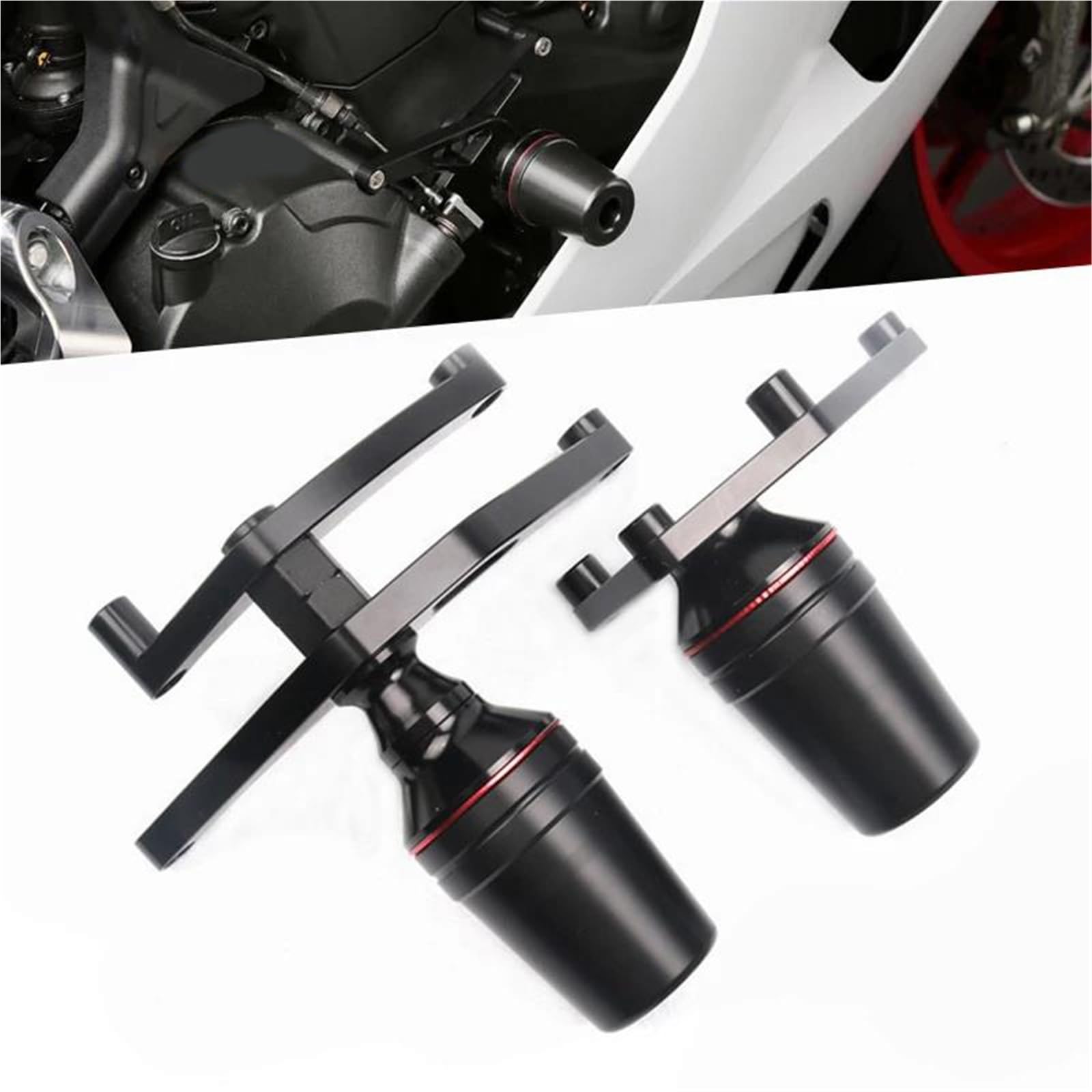 WOODEY Protezione Antiurto Slider del Telaio Carenatura Protezione Antiurto per D&ucati Supersport 950 Protezione Anticaduta per Moto