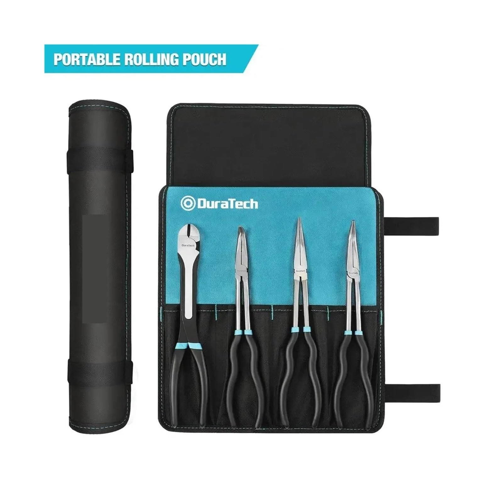 Set di pinze a becchi lunghi extra lunghi da 11" in acciaio CRV di qualità premium, kit di utensili meccanici, pinze diagonali a becchi dritti e piegati a 90° e 45° Utensili Idraulici