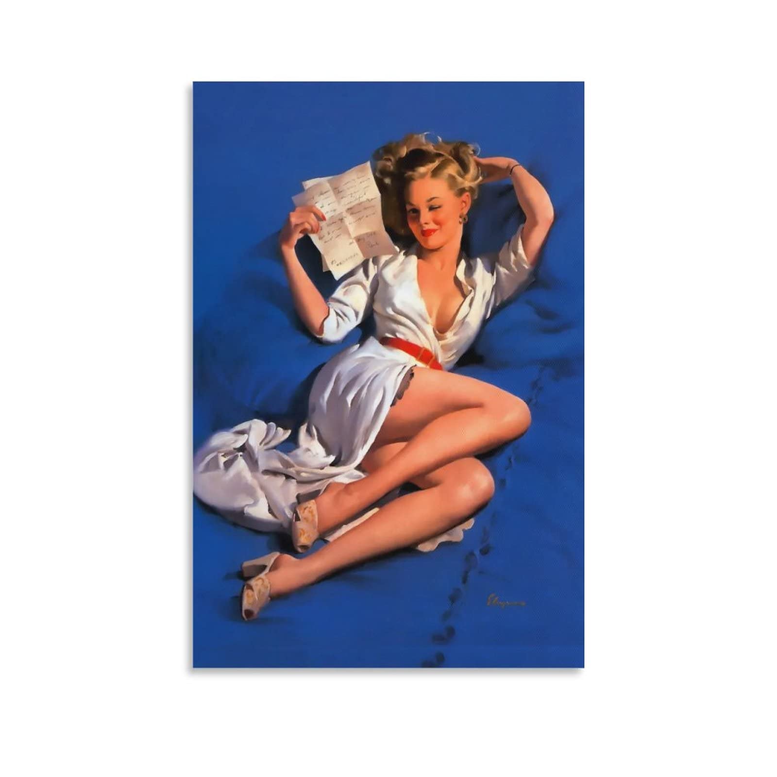 Amazon.co.jp: Gil Elvgren 芸術家 ギル・エルフグレン ピンナップ絵画 