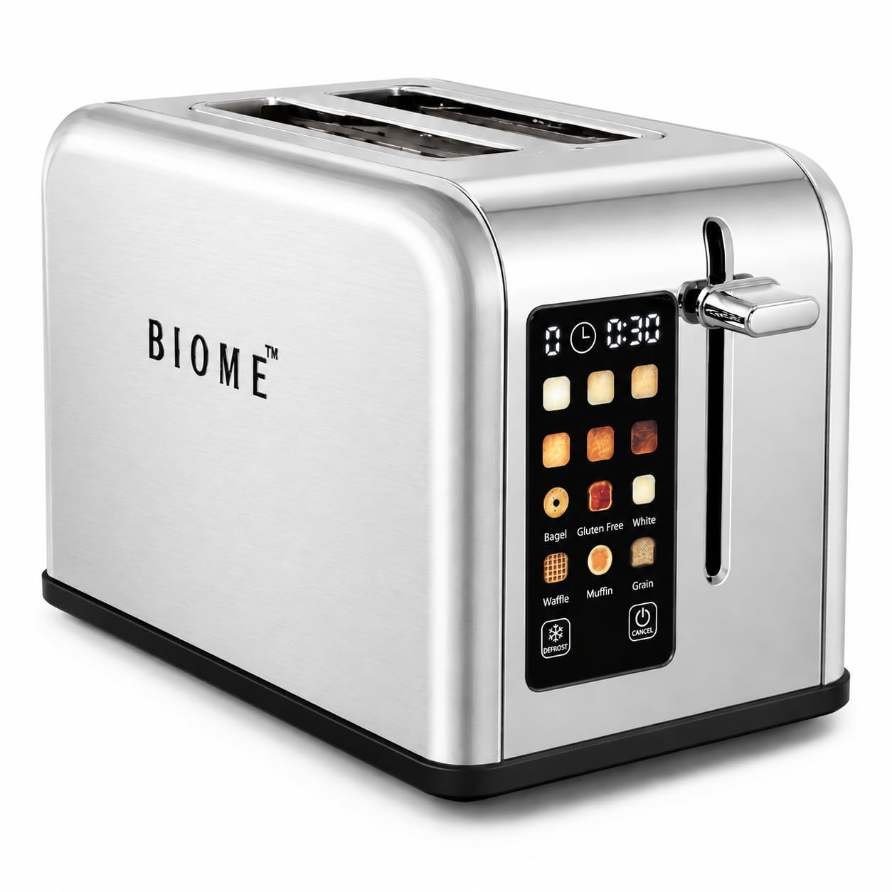 BIOME SmartToast™ Digital Touchscreen 2-Slice Pop-Up Toaster – Patented Design, 6 Bread Types, 6 Browning Levels, Reheat & Defrost Functions, Timer, Large Color Display – First Time in India-image-22