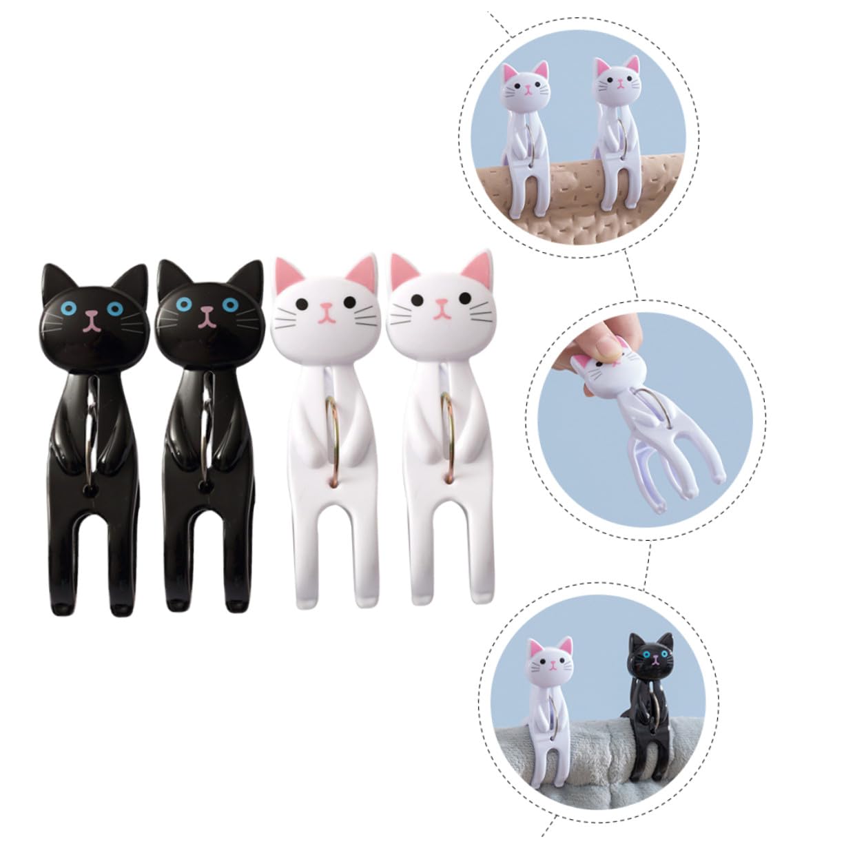 IMIKEYA Set di 4 mollette in plastica per biancheria, a prova di vento, pinze per asciugamani, pinzette biancheria, pinzette per biancheria, pinze per biancheria, set da 4 pezzi, confezione da 4