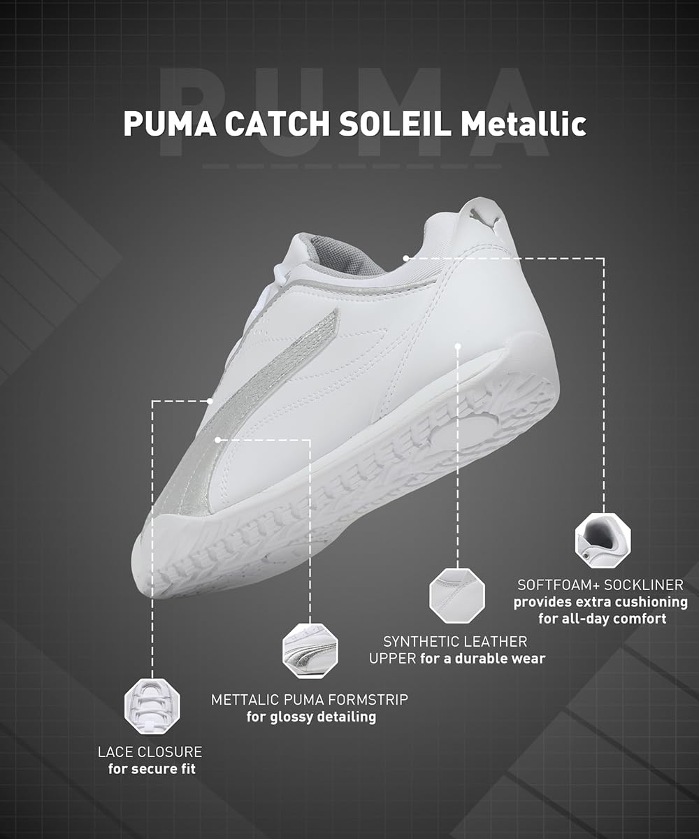 Puma Puma Catch Soleil Metallic WHI Scarpe da ginnasticaDonna
