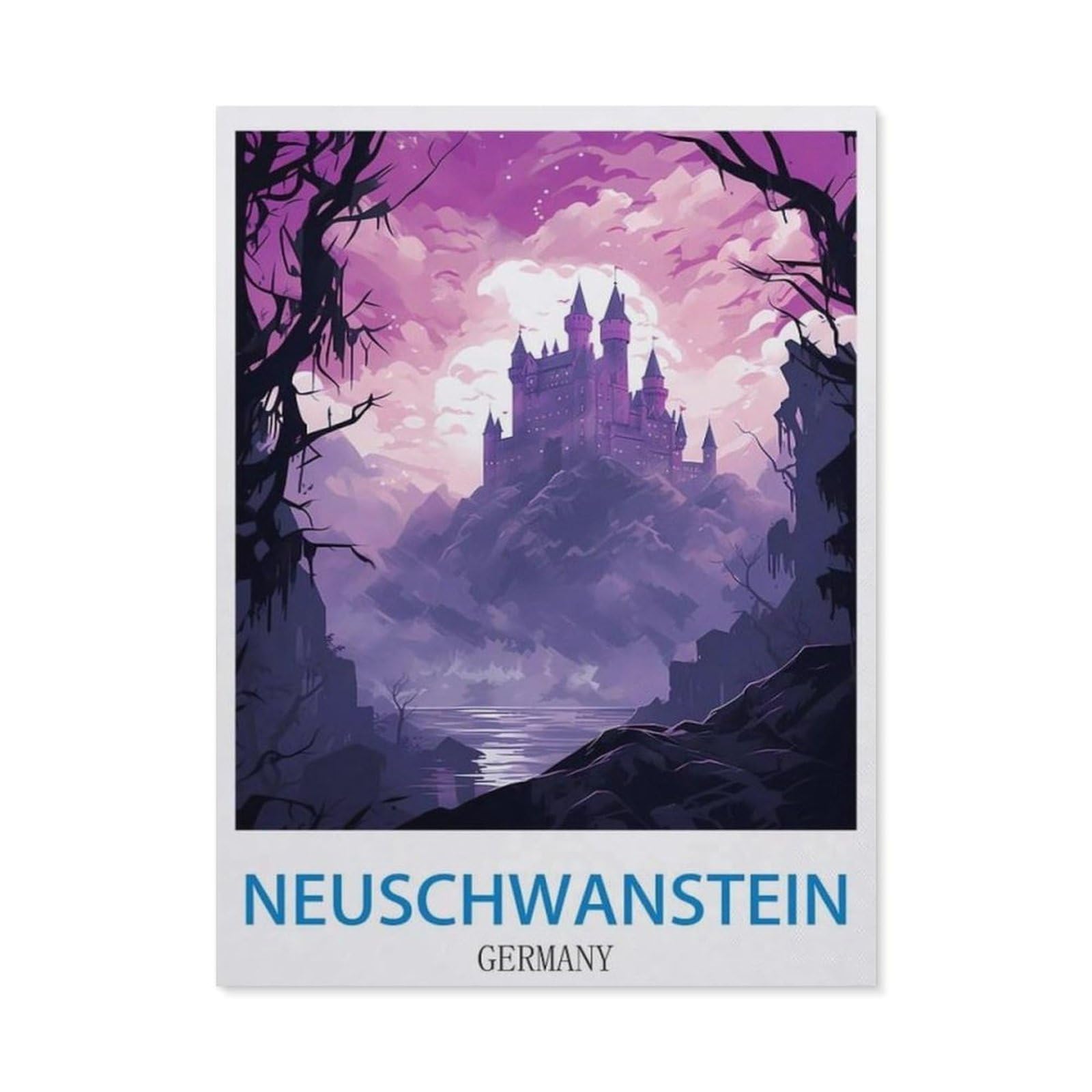 BEAYODKP 5D Diamond Painting，Neuschwanstein Germany，Diamond Embroidery Cross Stitch（50 x 60 cm/19.68 x 23.62 inches）-CL85