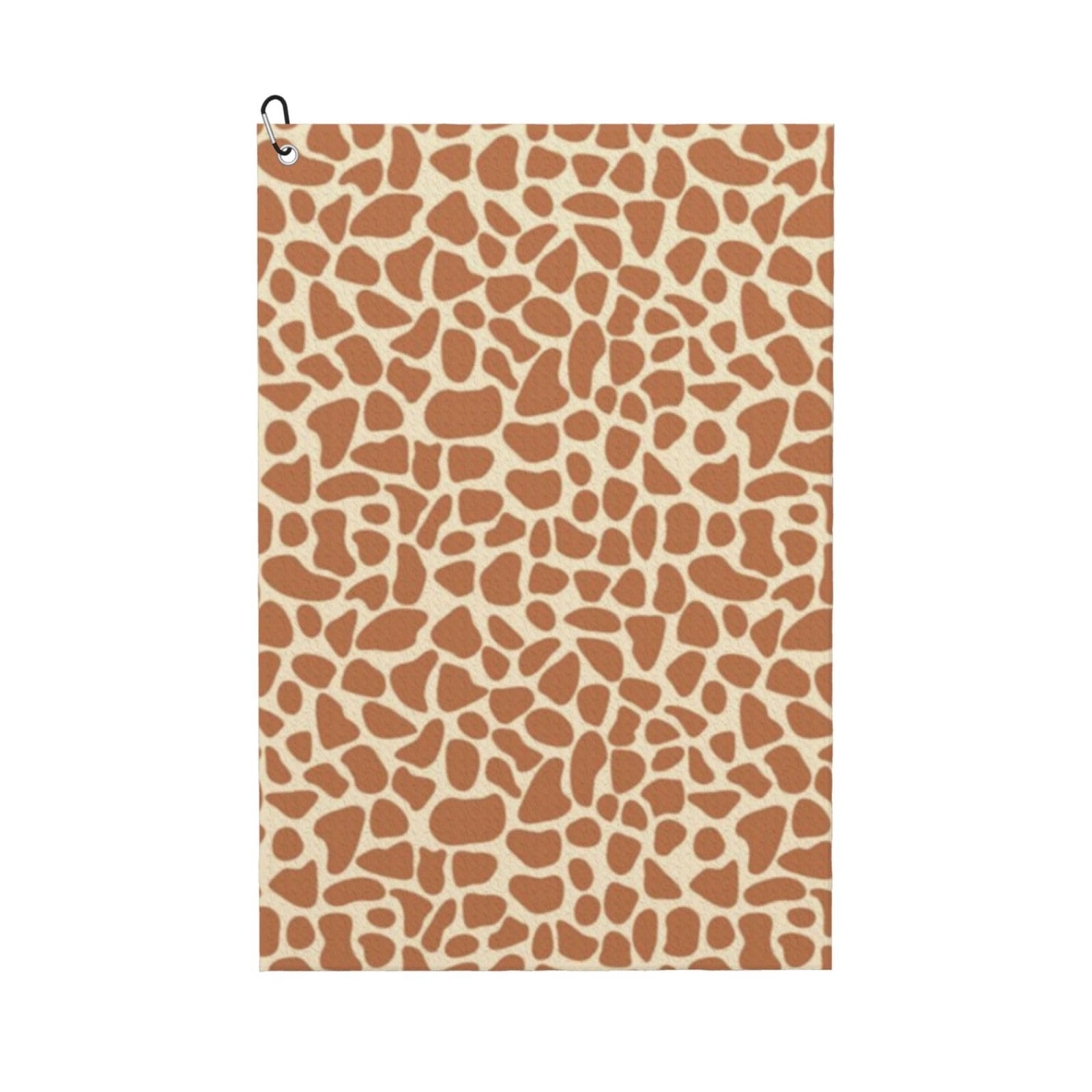 Hnnkloy Giraffe Animal, 16x24 in Portable Waffle Golf Towels with Carabiner Clip for Golf Bag