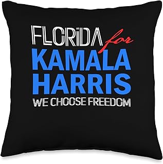 Florida for Kamala Harris 2024 We Choose Freedom Throw Pillow