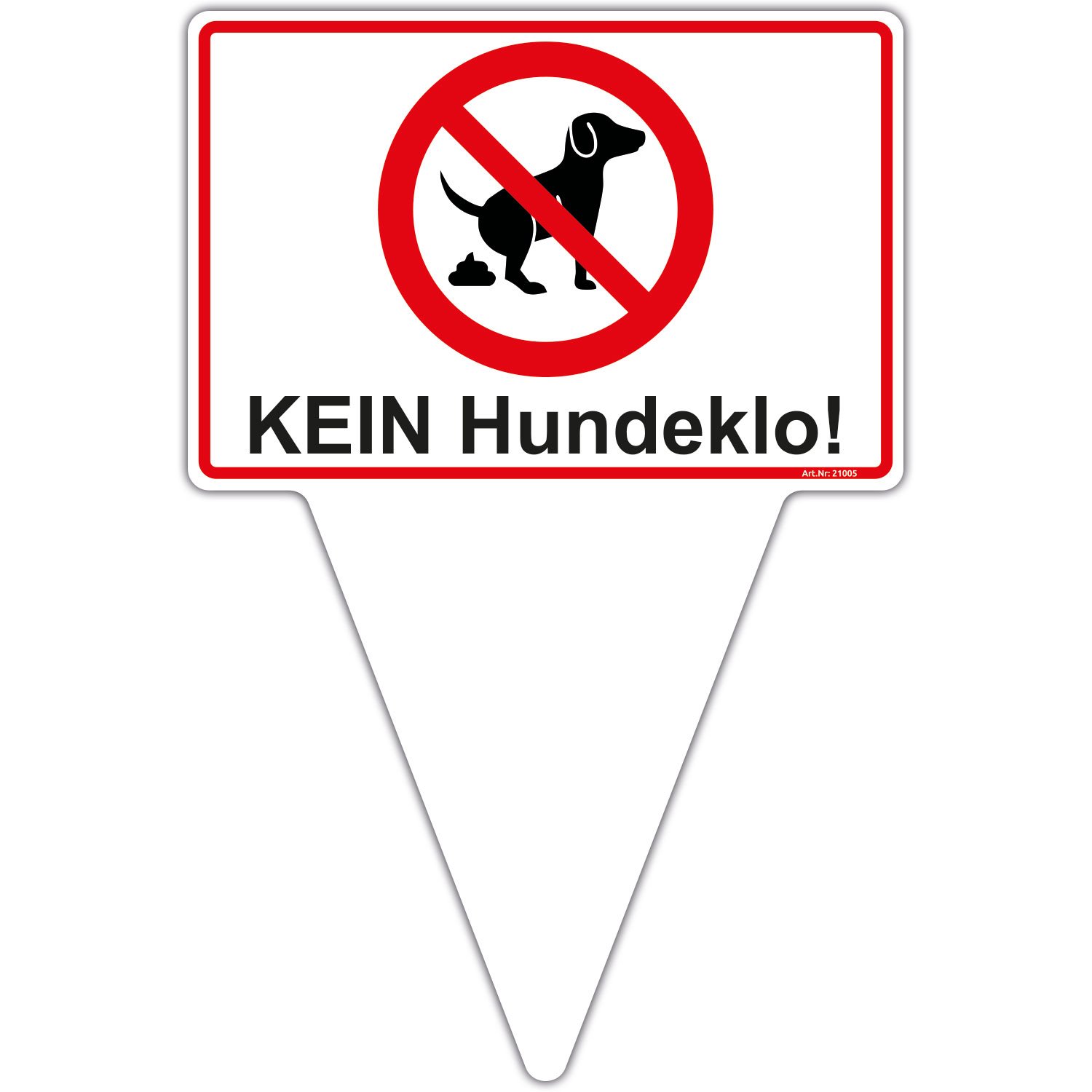 2 Stück „Kein Hundeklo“ Schild – Alu-Steckschild 15x30 Cm, Wetterfest, Mit Erdspieß Für Garten & Hof