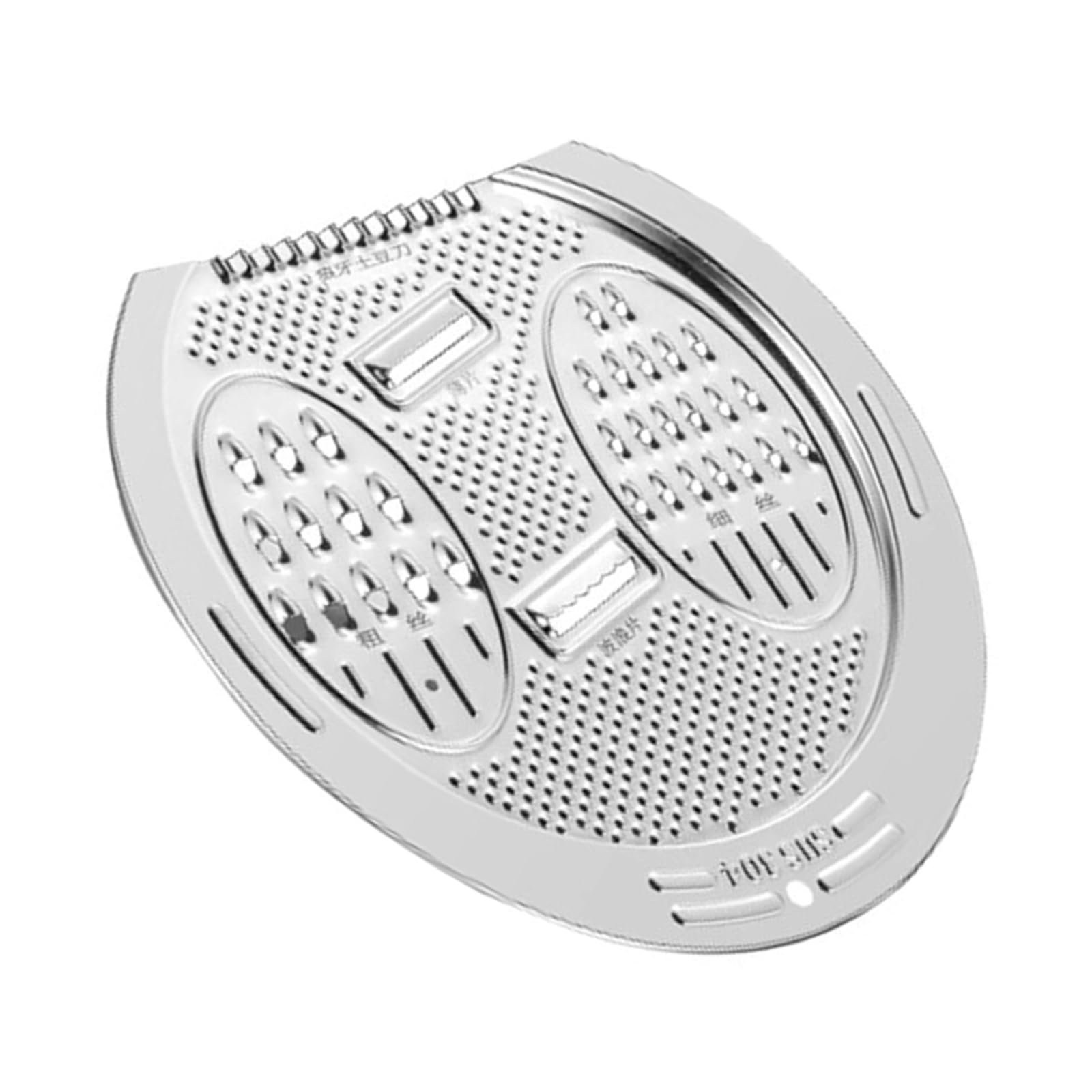 Temooues Silver Steel Rice Washer Bowl With Side Drain Holes And Integrated Grater Small Colander For Cleaning Vegetable Bean Kitchen Fruit Washing Bowl With Strainer