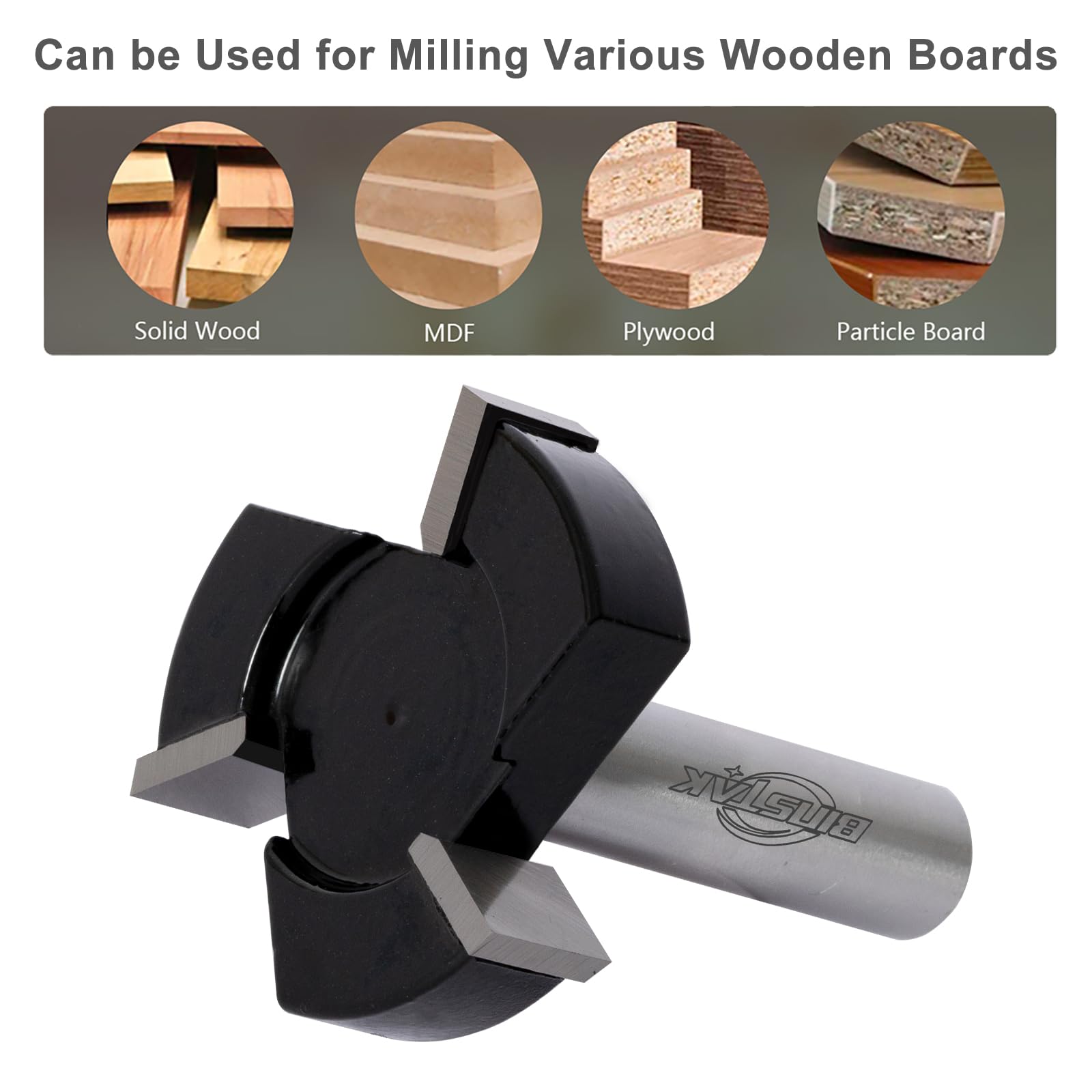 CNC Spoilboard Surfacing Router Bit, 1/2-Inch Shank 2-Inch Cutting