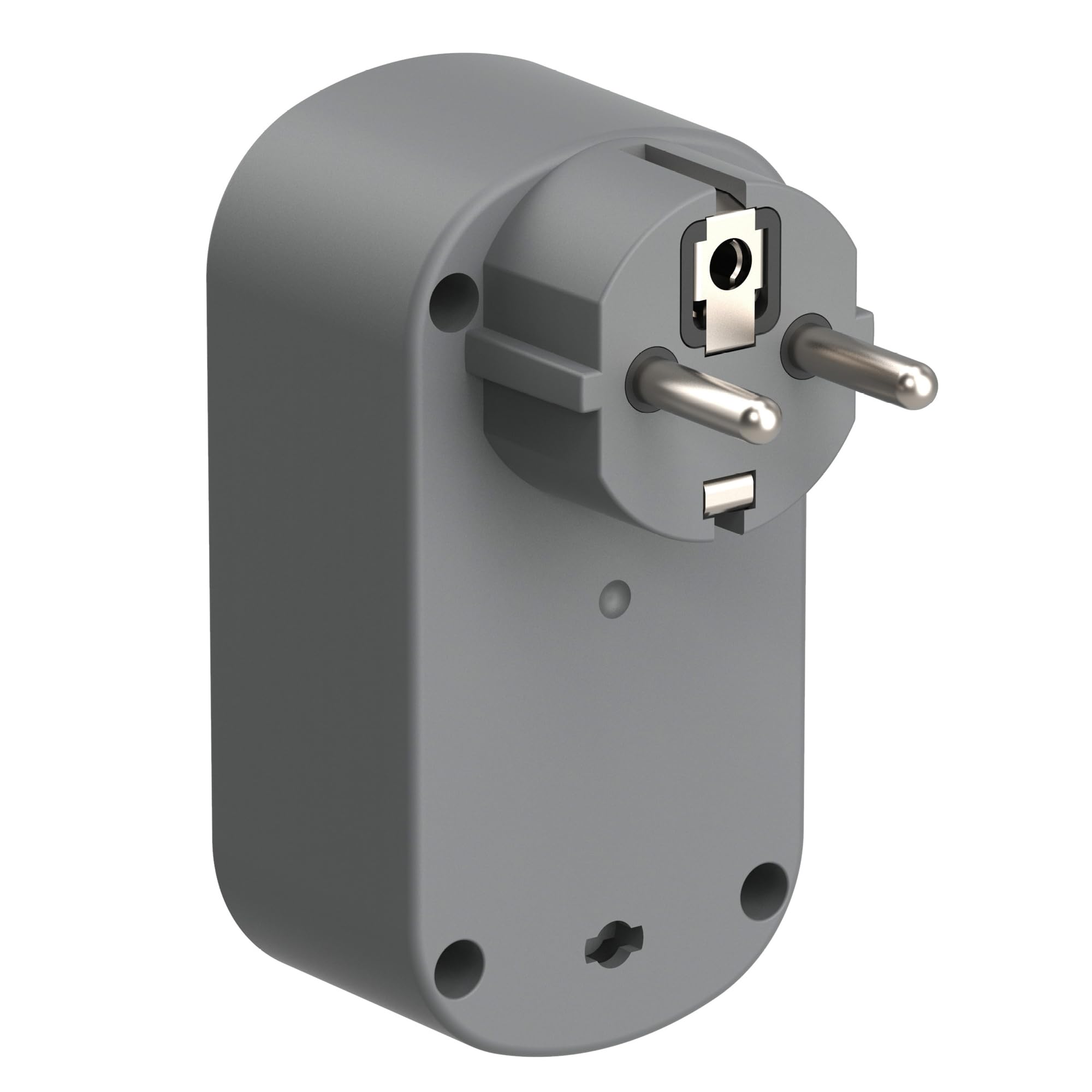 Electraline 531197 Adapter wtyczki multiprzedłużacza Biplite Prima 2 gniazda francuskie 16 A, adapter ścienny, czarny/szary