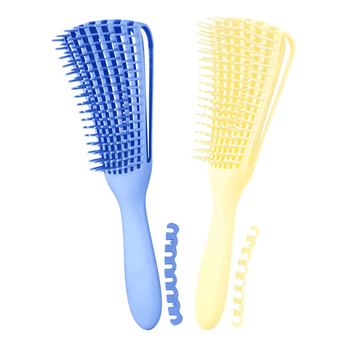 Cepillo desenredante para cabello afroamericano/africano texturizado 3a a 4c rizado rizado/rizado/enrosado/húmedo/seco/aceite/grueso/cabello largo, desenredante de nudos del cuero cabelludo, peine de